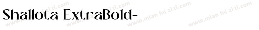 Shallota ExtraBold字体转换